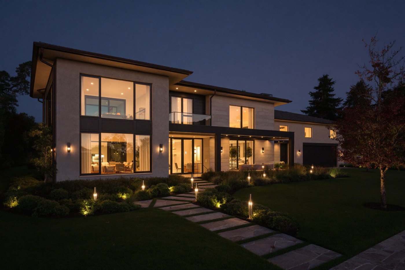 14 Sunnyside Drive at dusk